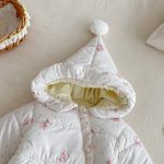 [66-90cm]カートゥン フード キルティング カバーオール - Image 6