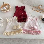 [73-120cm] ツイード風 お姫様 ワンピース&リボンアクセ - Image 16