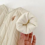 [66-90cm] クマ刺繍キルトカバーオール - Image 9