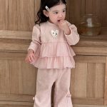 [73-100cm] ピンク 裏起毛 スイート セットアップ - Image 5