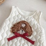 [66-90cm] キルティング わんちゃん カバーオール、フード付きニット - Image 5