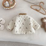 [73-120cm] リボン 中綿 キルティング コート - Image 12