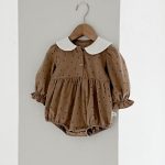 [66-100cm]ドット 小花柄 ロンパース - Image 10