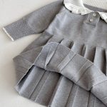 [73-110cm]韓国風 ニット プリーツワンピース - Image 14