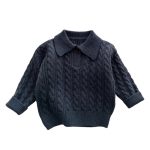 [73-110cm] ケーブル編み ニット ポロシャツ - Image 5