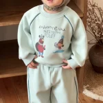 [73-110cm] カートゥーン ボア付き セットアップ - Image 15