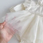 [66-90cm] 肩フリル レース ロンパース - Image 13