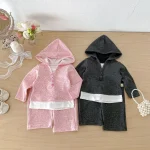 [73-110cm]セットアップ フィード付き おしゃれ トレンド フード付き