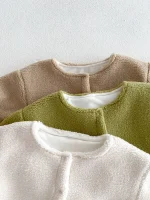 [66-100cm] ポケット付き ボア アウター - Image 12