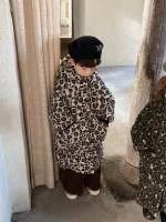 [80-140cm] レオパード ロングコート - Image 4