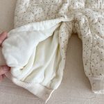 [66-90cm] キルティング サロペット&裏起毛 インナー - Image 6