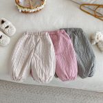 [73-120cm] 無地 裏起毛 パンツ - Image 14