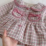 [73-100cm] チェック柄 ウール 中綿 コート - Image 8