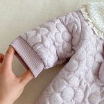 [66-90cm]韓国風 小花柄 キルティング カバーオール - Image 12