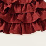 [80-140cm]無地 ニット カーディガン&ドット ワンピース - Image 2