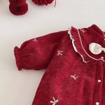 [66-90cm] 蝶結び 刺繍 あったか カバーオール - Image 7