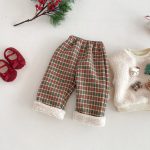 [73-120cm] 韓国風 チェック あったか パンツ - Image 7