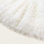 [80-140cm]ポンポンカーディガン&リボンチュールワンピース - Image 6