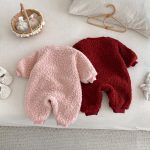 [66-90cm] シャネル風 裏起毛 カバーオール - Image 5