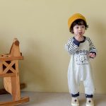 [66-90cm]刺繍 カートゥーン カバーオール