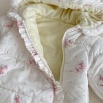 [66-90cm]カートゥン フード キルティング カバーオール - Image 4