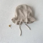 [66-90cm] 花柄編み ロンパースOR帽子 - Image 8