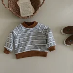 [80-140cm] ボーダープル オーバー - Image 5