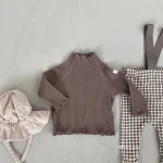 [73-100cm] シンプル フリル インナー シャツ - Image 5