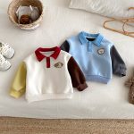 [73-120cm] 配色 裏起毛 スウェット - Image 7