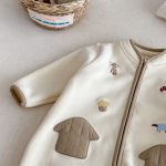 [66-90cm] おうち 刺繍 カバーオール - Image 6