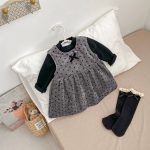 [73-120cm] ドット 裏起毛 ジャンパースカート - Image 4