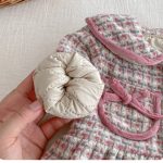 [73-100cm] チェック柄 ウール 中綿 コート - Image 2