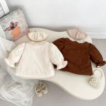 [73-120cm] レース襟 裏起毛 コットン コート - Image 15