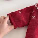 [66-90cm] 蝶結び 刺繍 あったか カバーオール - Image 9