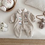 [66-90cm]コーデュロイ 犬 刺繍 カバーオール - Image 11