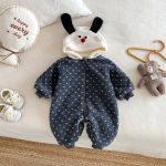 [66-90cm]シープボア フード カバーオール - Image 13