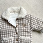 [66-90cm] 中綿 チェック カバーオール - Image 7