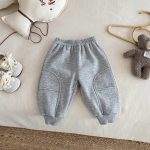 [73-120cm] おうち 刺繍 裏起毛 パンツ - Image 7