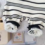 [66-100cm] ボーダー あったか カバーオール - Image 8