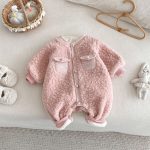 [66-90cm] シャネル風 裏起毛 カバーオール - Image 6