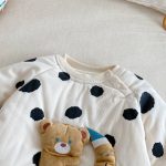 [66-90cm]ベアキルティングドット カバーオール - Image 9