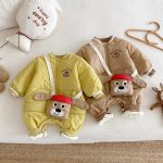 [66-90cm]取り外しフード 裏起毛 カバーオール&バッグセット - Image 6