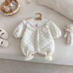 [66-90cm] 刺繍 カートゥーン 中綿 カバーオール - Image 9