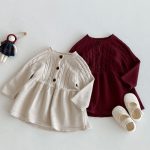 [73-110cm]シンプル ニット ワンピース