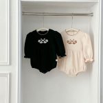 [66-100cm]韓国風 フリル プリント ロンパース - Image 4