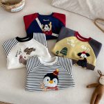 [73-120cm] キャラクター 刺繍 あったか トレーナー - Image 7