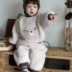 [73-110cm] 韓国風 くまさん、ライオン あったか セットアップ - Image 8