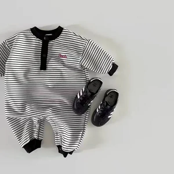 [66-90cm] ボーダー オールインワン