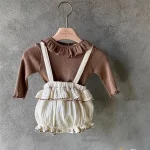 [73-100cm]フリルウェスト サロペット - Image 3