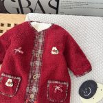 [66-100cm] うさぎ 蝶結び あったか カバーオール&マフラー